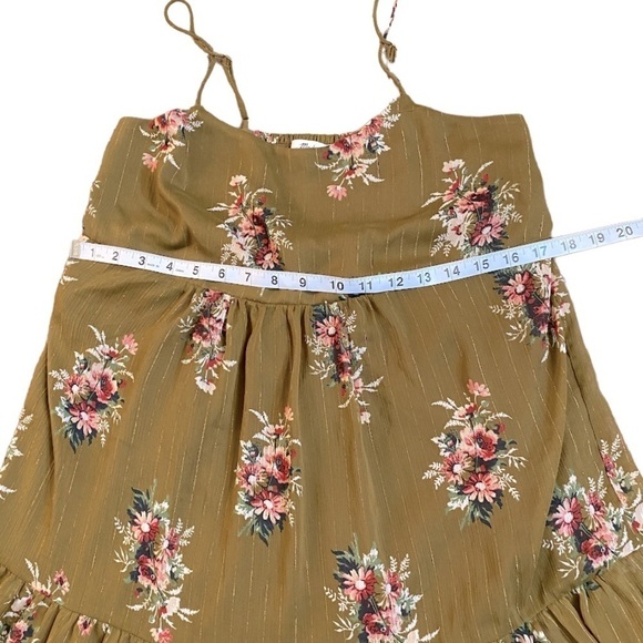 Madewell Cami Tier Midi Dress Metallic Classic Corsage Women’s Size 4 - Picture 13 of 16
